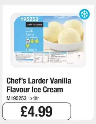 Makro Chef’s Larder Vanilla Flavour Ice Cream offer