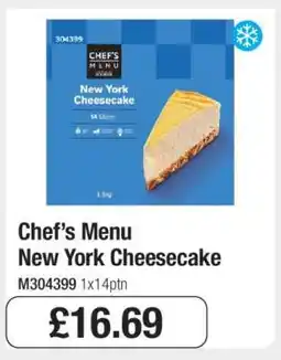 Makro Chef’s Menu New York Cheesecake offer