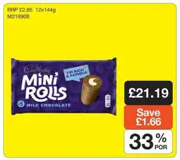 Makro Cadbury Mini Rolls Milk Chocolate offer