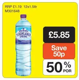 Makro Highland Spring Still Spring Water offer
