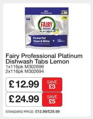 Fairy Professional Platinum Dishwash Tabs Lemon