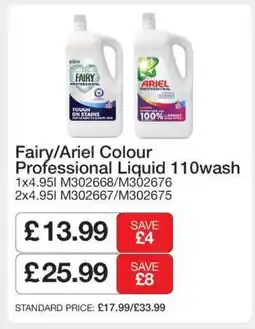 Makro Fairy/Ariel Colour Professional Liquid 110wash offer