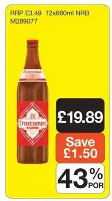 Makro Cruzcampo Beer offer