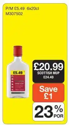 Makro Chekov Vodka offer