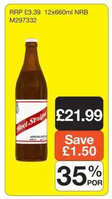 Makro Red Stripe 12x660ml NRB offer