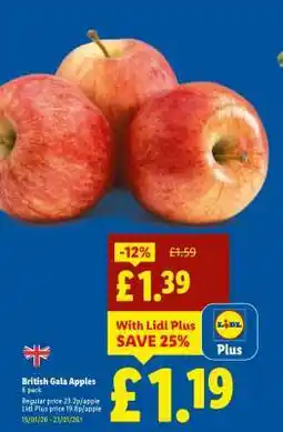 Lidl British Gala Apples offer