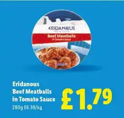 Lidl Eridanous Beef Meatballs in Tomato Sauce offer