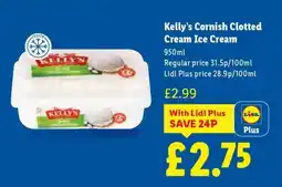 Lidl Kelly’s Cornish Clotted Cream Ice Cream offer