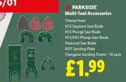 Lidl PARKSIDE Multi-Tool Accessories offer