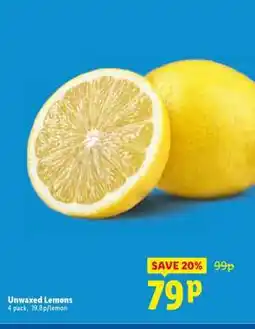 Lidl Unwaxed Lemons offer
