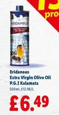 Lidl Eridanous Extra Virgin Olive Oil P.G.I Kalamata offer