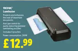 Lidl TRONIC Laminator offer