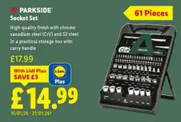 Lidl Parkside Socket Set offer