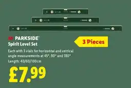 Lidl PARKSIDE Spirit Level Set offer