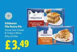 Lidl Eridanous Filo Pastry Pie offer