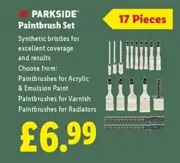 Lidl PARKSIDE Paintbrush Set offer
