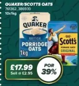 Bestway Quaker/scotts oats offer