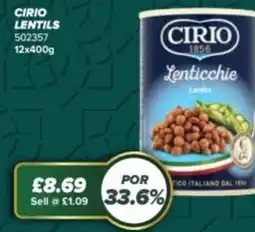 Bestway CIRIO Lentils offer