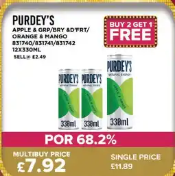 Bestway PURDEY'S Apple & grp/bry &d'frt/ orange & mango offer