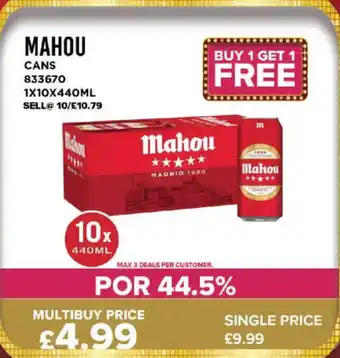 Bestway MAHOU Cans offer