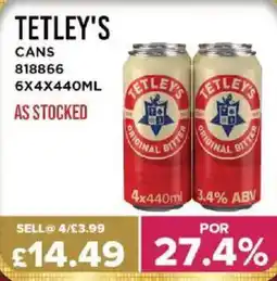 Bestway TETLEY'S Cans offer