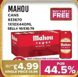 Bestway MAHOU Cans offer