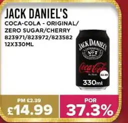 Bestway JACK DANIEL'S Coca-cola - original/ zero sugar/cherry offer