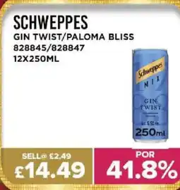 Bestway SCHWEPPES Gin twist/paloma bliss offer