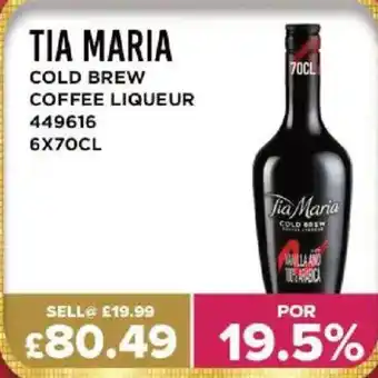 Bestway TIA MARIA Cold brew coffee liqueur offer