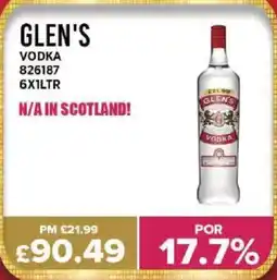 Bestway GLEN'S Vodka offer
