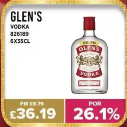 Bestway GLEN'S Vodka offer