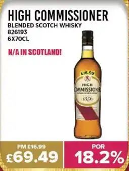 Bestway HIGH COMMISSIONER Blended scotch whisky offer