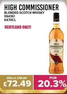 Bestway HIGH COMMISSIONER Blended scotch whisky offer