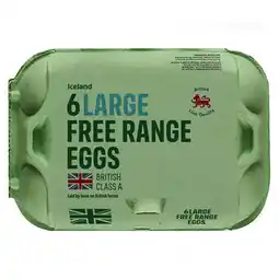 Iceland Iceland 6 Large Free Range British Eggs offer