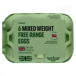 Iceland Iceland 6 Mixed Weight Free Range British Eggs offer