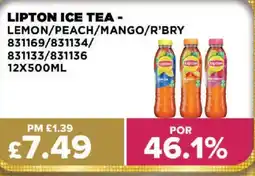 Bestway LIPTON ICE TEA - Lemon/peach/mango/r'bry offer