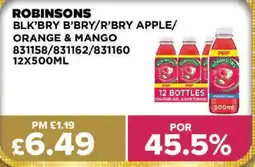 Bestway ROBINSONS Blk'bry b'bry/r'bry apple/ orange & mango offer