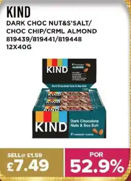 Bestway KIND Dark choc nut&s'salt/ choc chip/crml almond offer