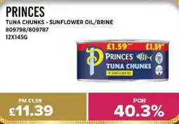 Bestway PRINCES Tuna chunks - sunflower oil/brine offer
