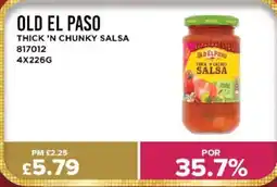 Bestway OLD EL PASO Thick 'n chunky salsa offer