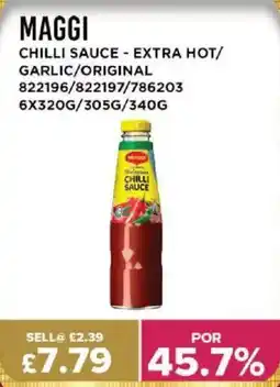 Bestway MAGGI Chilli sauce extra hot/ garlic/original offer