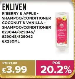 Bestway ENLIVEN R'berry & apple - shampoo/conditioner coconut & vanilla - shampoo/conditioner offer