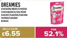 Bestway DREAMIES Chicken/beef/cheese chick&duck/salmon offer