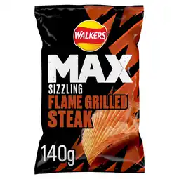 Iceland Walkers MAX Flame Grilled Steak Sharing Crisps 140g offer