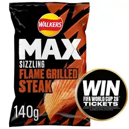 Iceland Walkers MAX Flame Grilled Steak Sharing Crisps 140g offer