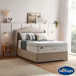 Costco Silentnight Geltex 4000 Pocket Boxtop Mattress & Sandstone Divan in 4 Sizes offer