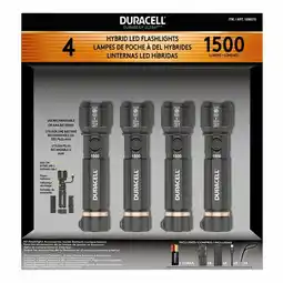 Costco Duracell 1500 Lumen Dual Power Flashlight, 4 Pack offer
