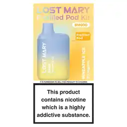 Iceland Lost Mary BM600 Pineapple Ice Prefilled Pod Kit 20mg offer