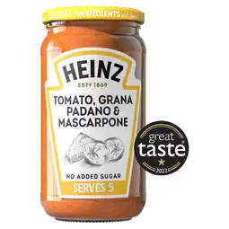 Iceland Heinz Tomato Mascarpone & Grana Padano Pasta Sauce 490g offer