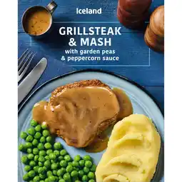 Iceland Iceland Grillsteak & Mash with Garden Peas & Peppercorn Sauce 400g offer
